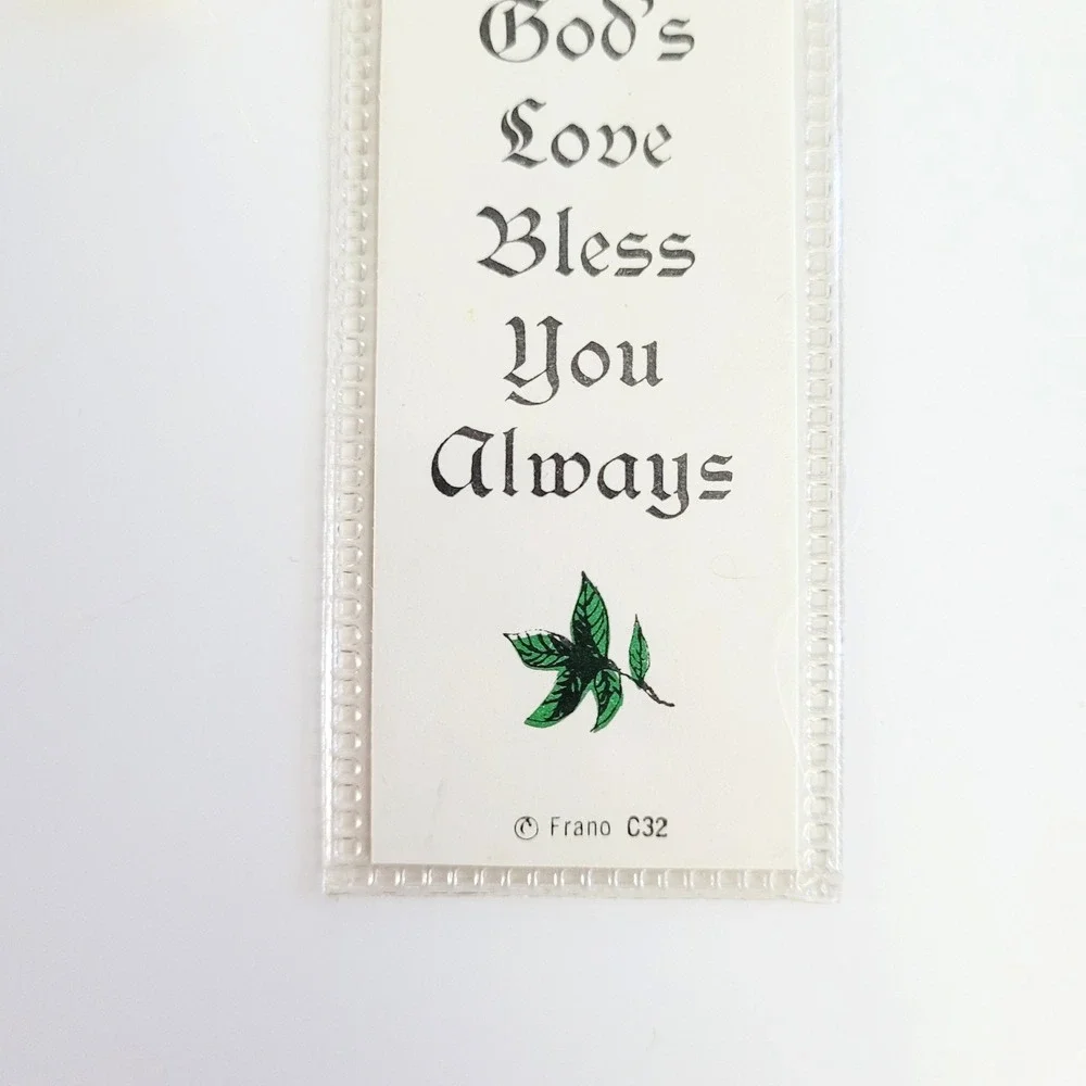 Vintage 70s God Bless Mother Bookmark St. Patrick's Cathedral New York Frano C32